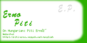 erno piti business card